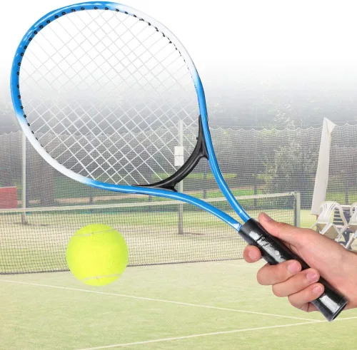 Miniatura 6 de 1 par de raquetas de tenis para jóvenes, raqueta de práctica para principiantes de 21 pulgadas, juego de raqueta de tenis con pelotas y bolsa