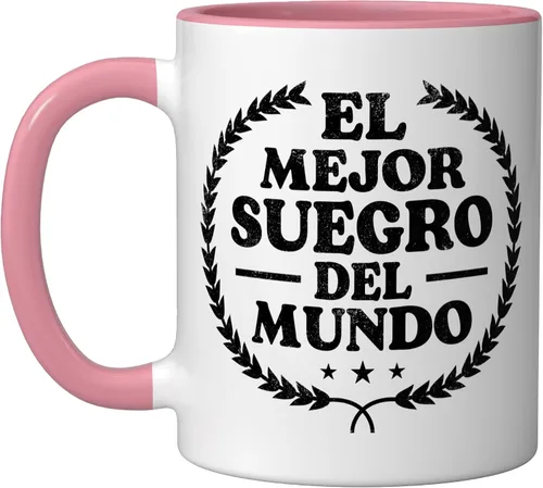 Miniatura 9 de El Mejor Suegro del Mundo - Taza de cerámica con humor divertido para suegro español, color negro y blanco