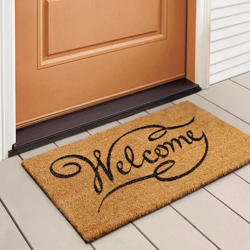 Miniatura 20 de LuxUrux Alfombra de Fibra de Coco de Bienvenida - Respaldo Extra Resistente, 17'' x 30'' Alfombra Natural para Puerta - Fácil de Limpiar, Hermoso