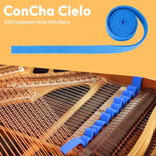 Miniatura 2 de CONCHACIELO Kit de afinación de piano: juego de herramientas universales de afinación de piano con bolsa de terciopelo portátil, llave de afinación