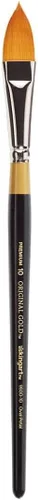 Miniatura 5 de KINGART Original Gold 9930 Series, Golden Taklon Oval Floral Petal Artist Brush (juego de 4) Negro, B-100