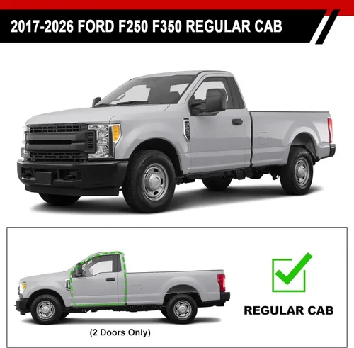 Miniatura 4 de Barras de paso laterales de 6 pulgadas, regulares, compatibles con Ford F250 F350 F450 F550 Superduty 2017-2026, cabina regular/estándar/simple
