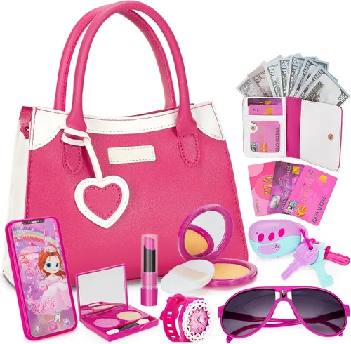 Miniatura 9 de Officygnet Juguetes para niñas de 3, 4, 5, 6, 7, 8 años – Juguetes de princesa para niñas pequeñas, bolso con accesorios, bolso de juguete