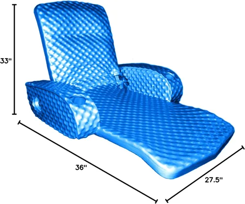 Miniatura 2 de TRC Recreation Super Soft Adjustable Pool Recliner Float Portable Comfortable Chair Lounger with Cup Holders for Swimming Pool Essentials