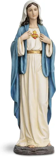 DevotedWalls Estatua de la Virgen María de 20.5 pulgadas de alto, estatua del corazón inmaculado de María para Pascua, estatua de la Madre de Jesús