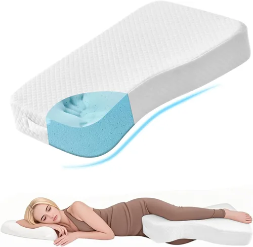 Miniatura 10 de Almohada de rodilla refrescante para dormir de lado, almohada de piernas 100% relleno de espuma viscoelástica para dormir de lado, almohada