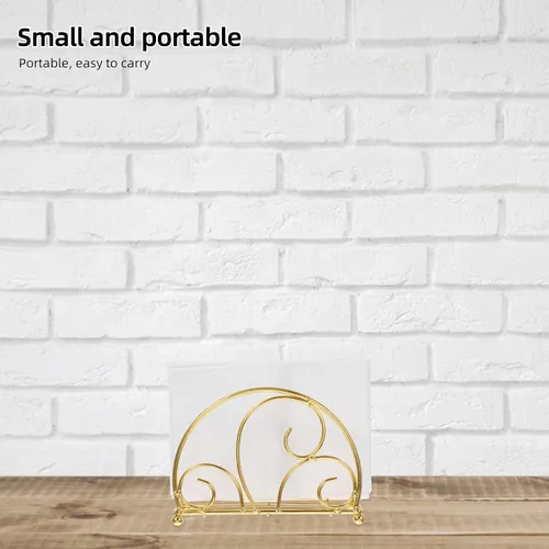Miniatura 6 de Metal Napkin Holder for Tabletop Decorative Kitchen Napkin Dispenser with Weighted Arm for Restaurant and Office and Party Use