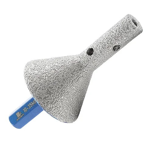Miniatura 24 de Broca biseladora de diamante, brocas de fresado de dedo de diamante, BRSCHNITT 0-1 3/8 pulgadas (0.000 in-1.378 in) con rosca 5/8-11 para agrandar
