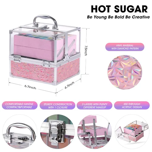 Miniatura 2 de Hot Sugar Kit de maquillaje para adolescentes para niñas de 13 a 15 años, kit de maquillaje para niños, juego de regalo de maquillaje para fiestas