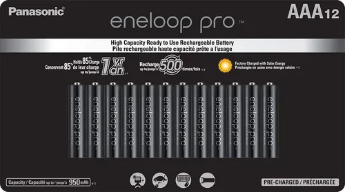 Miniatura 5 de Panasonic K-KJ75KHC82A Eneloop pro - Baterías recargables de alta capacidad 8AA y Panasonic BK-4HCCA12FA pro AAA baterías recargables precargadas