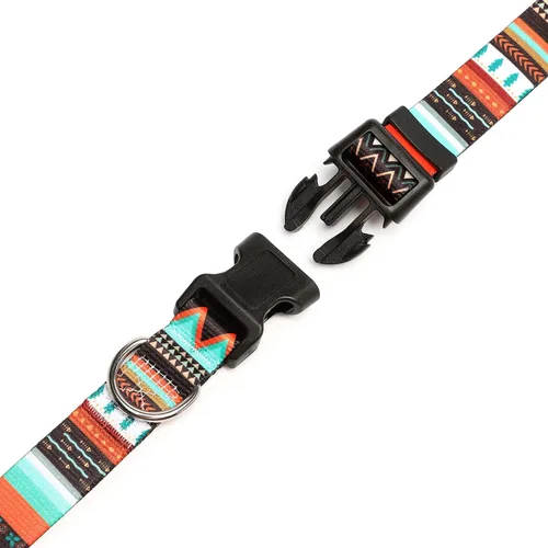 Miniatura 5 de Mercano Collar ajustable para perro, patrones de diseño especial, collar de nailon suave, cómodo y duradero, para perros pequeños, medianos y Verde