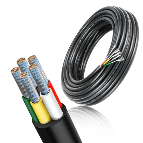 Miniatura 14 de Cable conductor de calibre 14, 4 conductores de cobre estañado 14/4 de 10 pies, cables eléctricos trenzados para altavoz, automoción, termostato