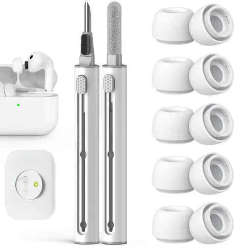 Miniatura 27 de Pohgelan Compatible con AirPods Pro de 2ª/1ª Generación Puntas de Repuesto para Auriculares, con Orificio de Reducción de Ruido y Pantalla