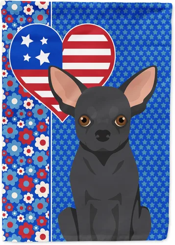Miniatura 304 de Caroline's Treasures WDK5119GF - Bandera de jardín americana de Airedale Terrier de Estados Unidos, color negro y tostado, bandera decorativa