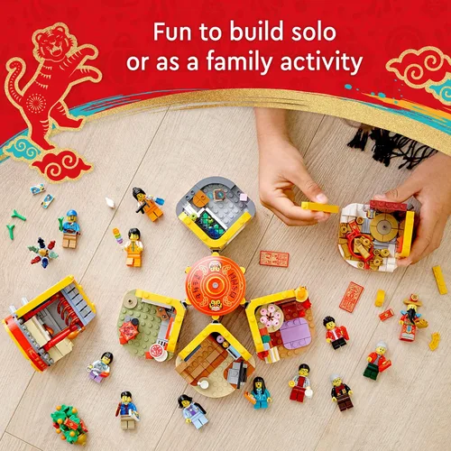 Miniatura 6 de LEGO Lunar New Year Traditions 80108 - Kit de construcción para niños de 8 años en adelante; juego de construcción con 6 escenas festivas y 12