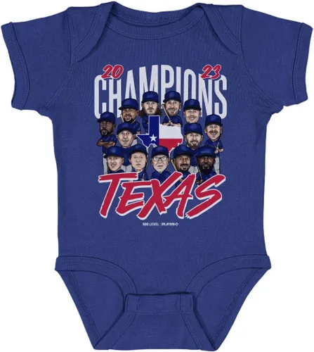 500 LEVEL Texas Baseball Champions 2023 - Body de una pieza para bebé Azul Real