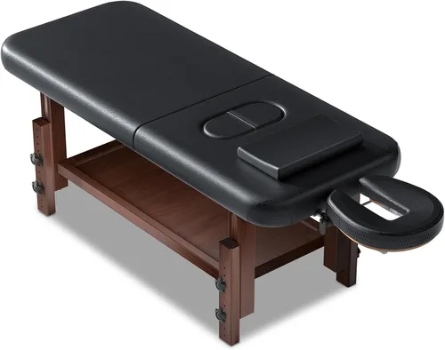 Miniatura 15 de Mesa de masaje estacionaria con espuma viscoelástica, mesa de tatuaje de masaje con altura ajustable, cama facial para esteticista, piel sintética