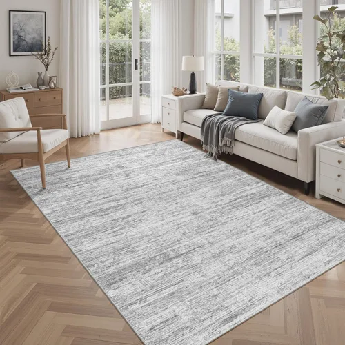 Miniatura 19 de Alfombras para pasillos antideslizantes 2x8, alfombra de pasillo moderna lavable para entrada, alfombra de piso suave resistente a manchas para Gris