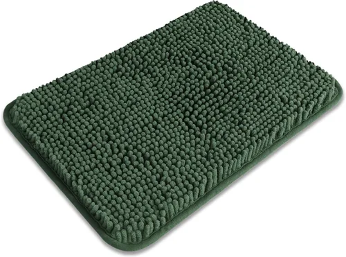 Miniatura 493 de Alfombra de baño pequeña de 12 x 18 pulgadas, lavable y absorbente, antideslizante, alfombra de baño de felpilla gruesa y suave para baño, ducha