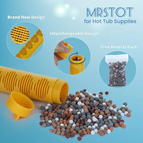 Miniatura 3 de Natuer - Barra mineral para bañera de hidromasaje, cartucho de filtro mineral para bañera de hidromasaje, 2 varillas para bañera de hidromasaje