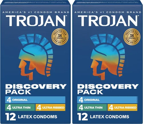 Miniatura 11 de Trojan Bareskin - Preservativos finos, paquete variado Everythin, condón de látex lubricado, 10