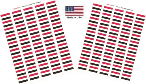 Miniatura 42 de 100 calcomanías de la bandera de Alaska; 1.5" x 1" hechas en Estados Unidos, calcomanías autoadhesivas de la bandera del estado para álbumes