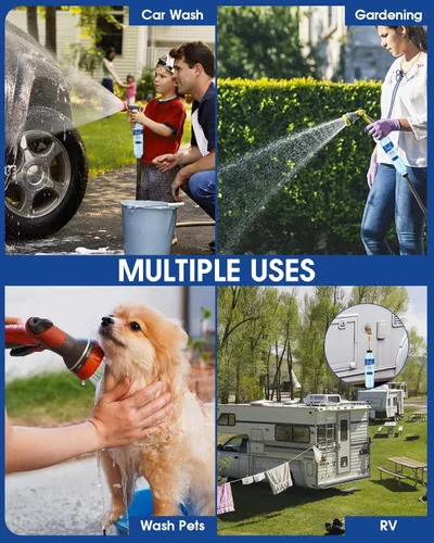 Miniatura 6 de Filtro de manguera de jardín para llenar jacuzzi, piscina, spa, reduce en gran medida los sedimentos, el cloro, los metales pesados y los olores