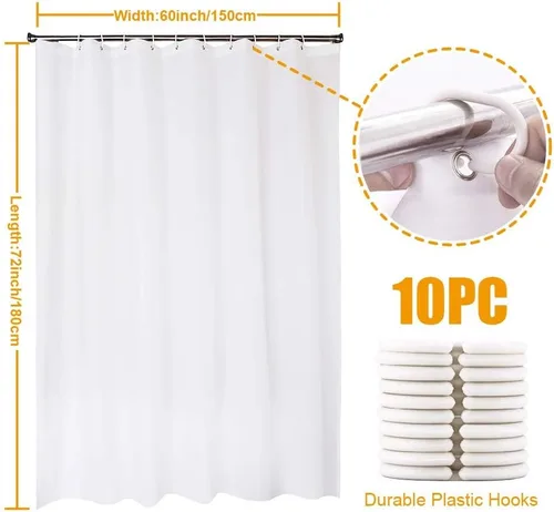 Miniatura 7 de Baccessor Cortina de ducha de plantas tropicales verdes, tela impermeable y lavable, decoración de baño de verano, botánica, hoja de plátano, Hoja