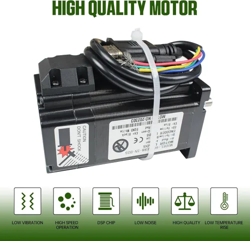 Miniatura 4 de RATTMMOTOR Nema24 3N.m Motor paso a paso de bucle cerrado 3.465 in 5A, controlador de motor híbrido 2HSS60 24-50V DC, 2.362x2.362x3.465 in 3NM servo
