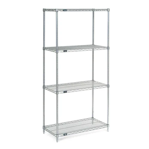 Miniatura 10 de Nexel Unidad de Estantería de Alambre Ajustable Económica, 4 Niveles, Estante de Almacenamiento Comercial Certificado NSF, 18" x 48" x 74", Epoxi