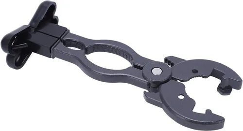 Miniatura 5 de Llave reguladora de gas universal para válvula reductora de presión de cilindro, herramienta negra ABS de aleación de aluminio ajustable para tanque