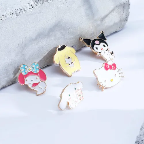 Miniatura 5 de Lindos pines de estilo gato de gatito con diseño de caricaturas, pines de solapa esmaltados para mochilas, Acero inoxidable, multicolorfantasía