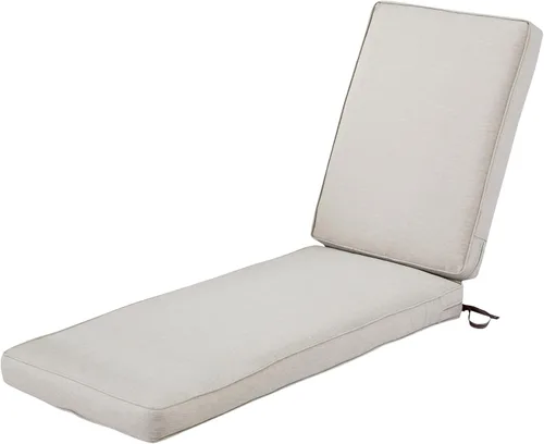 Miniatura 25 de Classic Accessories Montlake® FadeSafe® - Cojín resistente al agua para chaise longue de patio de 74 x 23 x 3 pulgadas, beige antiguo