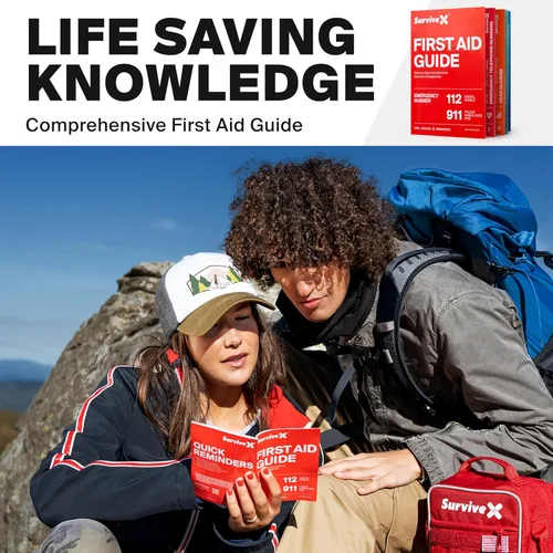 Miniatura 9 de SurviveX Pequeño kit de primeros auxilios para automóvil, viajes y hogar – Kit de emergencia para senderismo, camping, mochilero y al aire libre