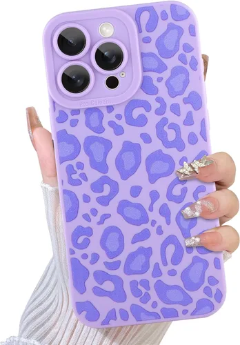 Miniatura 39 de TEAUGHT Compatible con iPhone 11 Funda con patrón lindo estampado de leopardo negro guepardo + protector de pantalla a prueba de golpes, funda