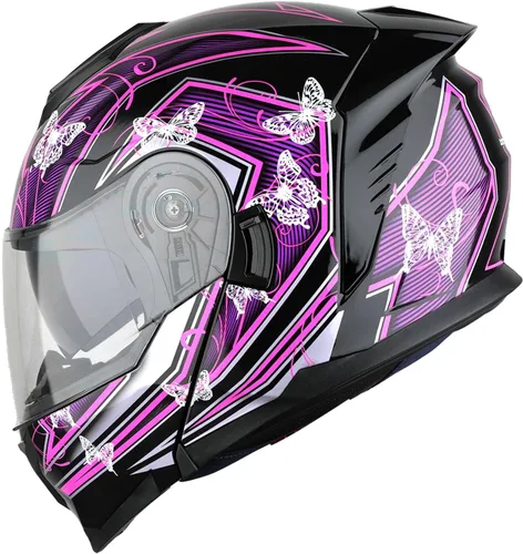 Miniatura 7 de 1Storm Casco modular de motocicleta para calle con doble visera abatible, protección solar de cara completa HJK920