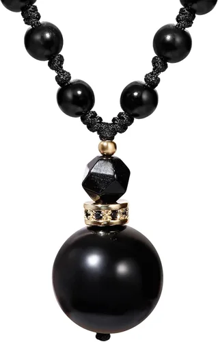 Jewever Cristales y piedras curativas, collares largos para mujeres y hombres, collar de cuentas de cristal con cuentas de piedra natal, collar de
