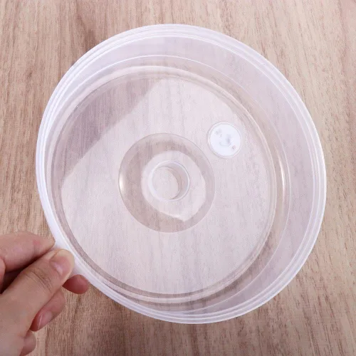 Miniatura 4 de generic Cubierta de plástico para alimentos para microondas con agarre, cubierta universal de sellado de PP para platos de alimentos, tapa