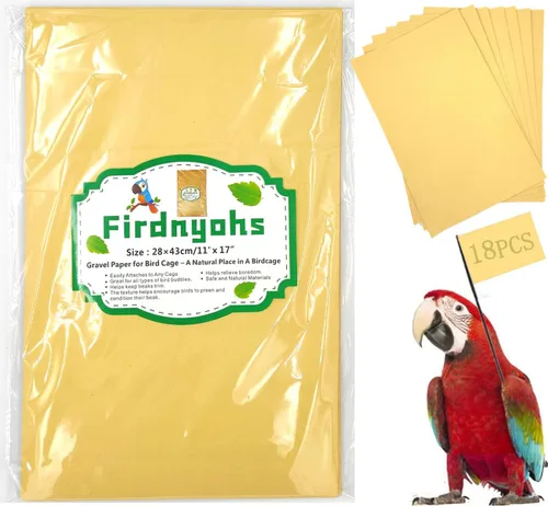 Miniatura 7 de Firdnyohs 25 piezas de papel de grava para jaula de pájaros, 11 x 17 pulgadas, papel de grava especial para jaula de pájaros en arena marina. Ideal