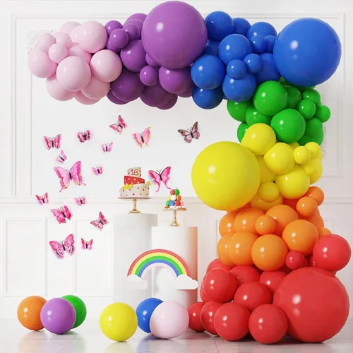 Miniatura 3 de SAOROPEB Decoración de pared de mariposa 3D, 24 piezas de decoraciones de mariposa de doble capa para decoraciones de fiesta, decoración de Rosa