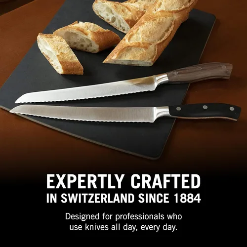 Miniatura 6 de Victorinox Grand Maitre - Cuchillo de cocina dentado para cortar pan, frutas y verduras, accesorio de cocina de alta calidad, mango negro, 9