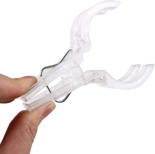 Miniatura 3 de WARMBUY Clips para toallas de plástico transparente, paquete de 8