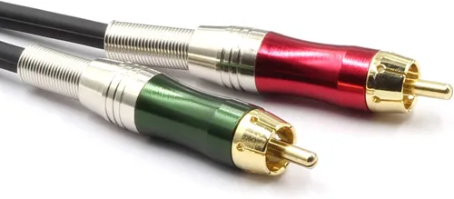 Miniatura 3 de XLR macho a 2 adaptadores de enchufe RCA Phono Cable de conexión divisor en Y, 1 XLR de 3 pines a conector RCA dual de audio estéreo (4.9 ft)