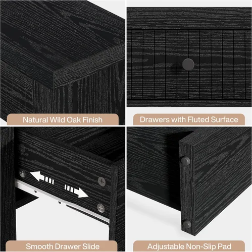 Miniatura 6 de Tribesigns Mesa consola de sofá de 70.9 pulgadas con 3 cajones, mesa de entrada extra larga con estantes de almacenamiento abiertos, mesa de sofá