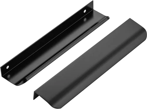 Miniatura 32 de Ravinte Hardware Paquete de 6 Manijas Doradas para Gabinete, Tiradores de Borde de Dedo de 3 Pulgadas (76mm), Centro de Orificio de 2 Pulgadas