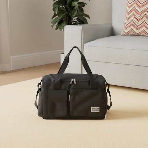 Miniatura 139 de Pequeña bolsa de gimnasio para mujer, bolsa de viaje con compartimento para zapatos