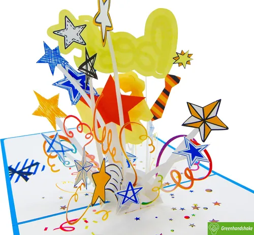 Miniatura 6 de Best Dad, tarjeta emergente 3D, tarjetas de felicitación emergentes en 3D, para cumpleaños, día de San Valentín, día de la madre, primavera, día