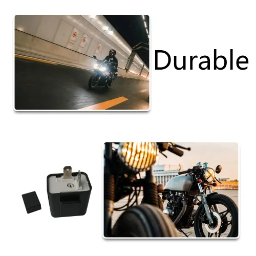 Miniatura 3 de Relé de señal de giro de motocicleta de velocidad ajustable de 12 V (2 pines, cobre, normalmente abierto, enchufe, automático, montaje con tornillo)