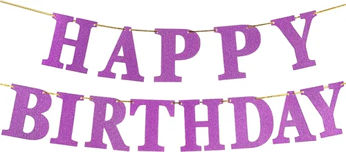Miniatura 23 de Cartel de feliz cumpleaños para decoraciones de fiesta de cumpleaños (aguamarina)