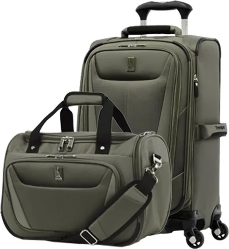 Miniatura 206 de Travelpro Maxlite 5 - Juego de 2 piezas de equipaje de mano de tela, expandibles con 4 ruedas giratorias, bolso blando para debajo del asiento, Negro
